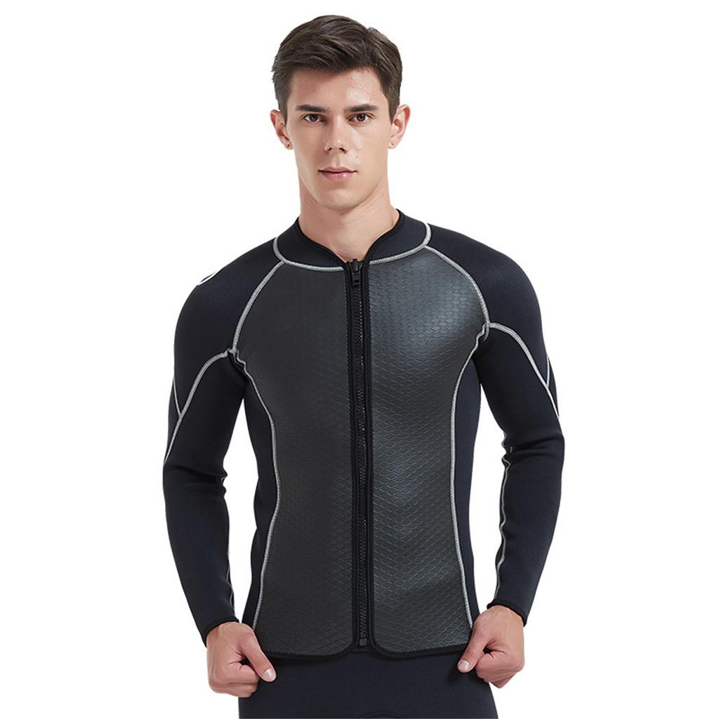 2/3MM Neoprene Wetsuit Men's Diving Top And Pants Separate 2 Pieces Set Snorkeling Surfing Winter Thermal Swimsuit
