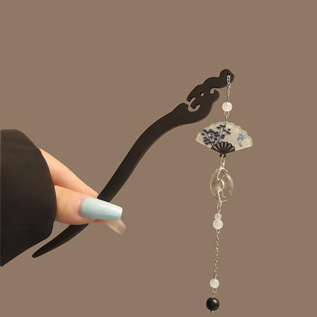 Chinese Style Wood Hairpin Vintage Lotus Hair Stick Handmade Rosewood Hair Accessories for Women Vintage Hair Clips 1pcs