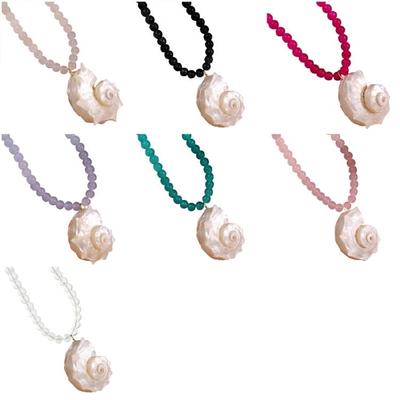 Authentic Conch Shell Jewelry for Outfits Artistics Beach Necklace Portable Casual Accessory