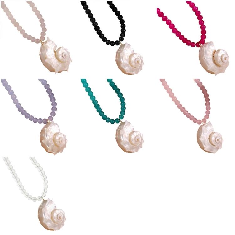 Authentic Conch Shell Jewelry for Outfits Artistics Beach Necklace Portable Casual Accessory