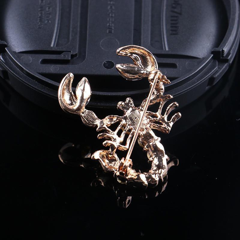 1Pc Brooch Shining Crystal Scarf Brooch Brooch Animal Scorpion Brooch Pin Honesty