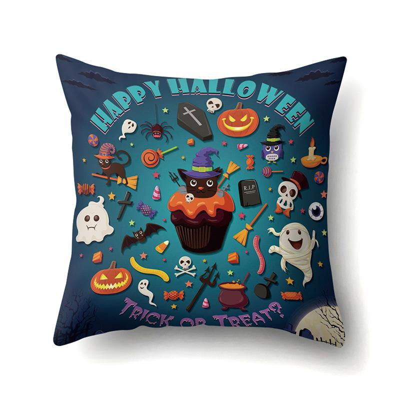 Halloween Pillowcase Car Waist Pillow Pumpkin Sofa Cushion Cover Office Home Living Room Pillowcase