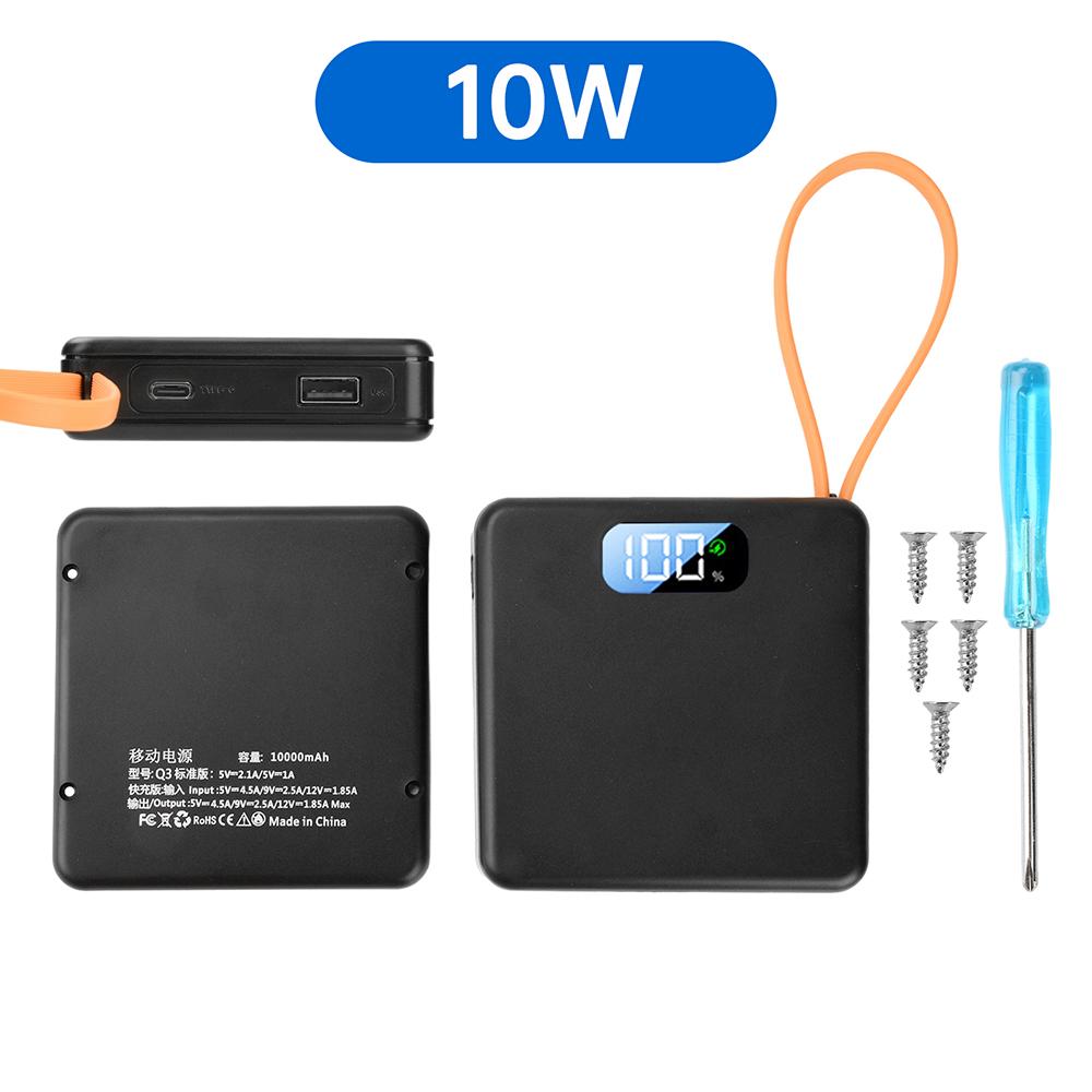 3*18650 Power Bank Battery Box USB Type C 10W/22.5W Charge Shell Mini Solderless Power Supply Housing Kit