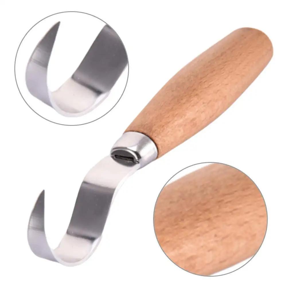 Ahşap Oyma Bıçağı Keski Kanca Bıçak Oyma Araçları Ergonomik Ağaç İşleme Kaşığı Dayanıklı Çarpık Yeni Başlayanlar Heykel Profesyonel