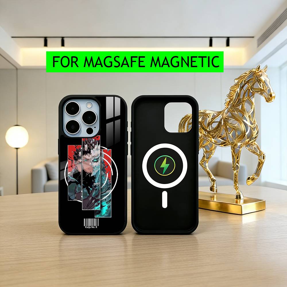 Monster K-Kaiju No. 8-es Phone Case For iPhone17,16,15,14,13,12,11 Plus,Pro Magnetic with Magsafe Wireless Charging