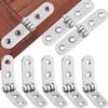 180 Degree Foldable Flap Metal Round Rotating Buffer Hinge(2pcs) | for Wooden Box Door Cabinet Home Hardware Silver