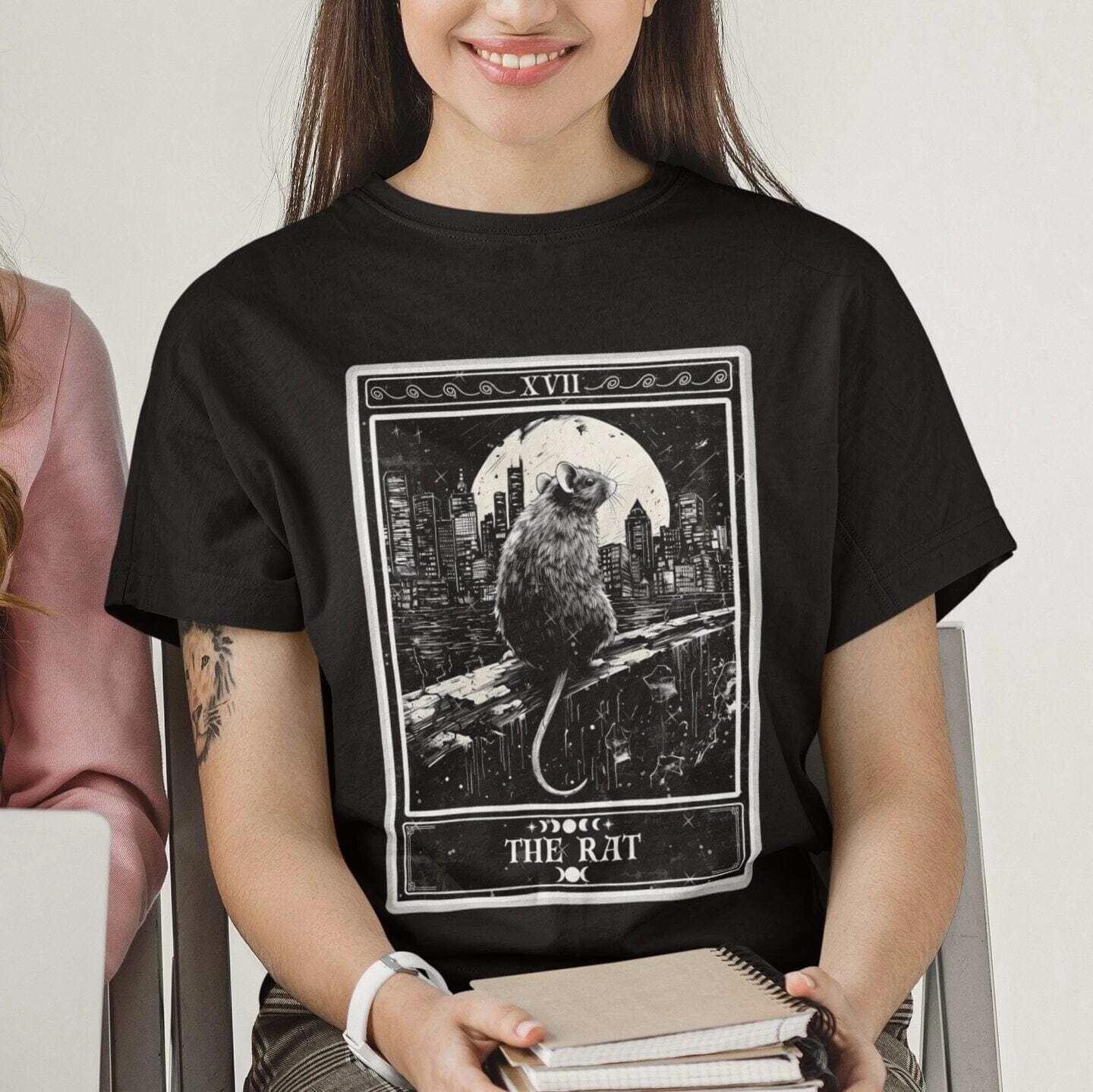 The Rat Tarot Card Shirt Animal Lover 2XL