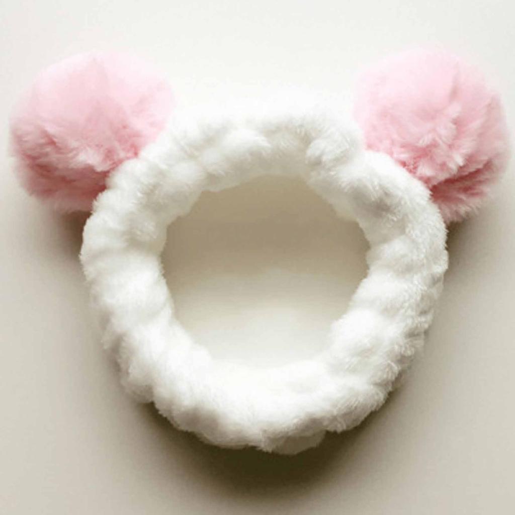 Plush Headband Sweet Face Wash And Makeup 3-D Hair Ball Headband