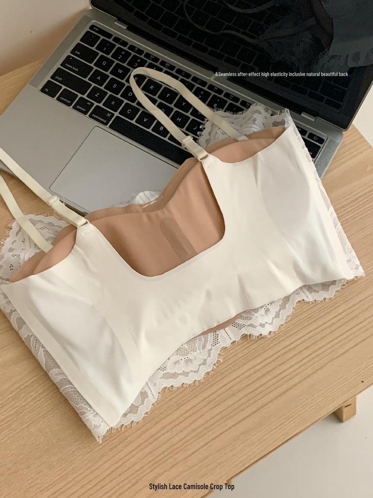 Wireless Camisole Top with Chest Pads for Big Busts