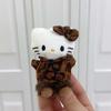 8CM kawaii winter me series mini Hell Kitty Doll keychain houndstooth leopard print  Kitty cat bag Pendant Cat Accessories Gifts