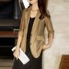 Summer Autumn Korean Fashion Casual Blazers Office Lady Elegant Solid Color Suit Women 3/4 Sleeve Coat Jacket