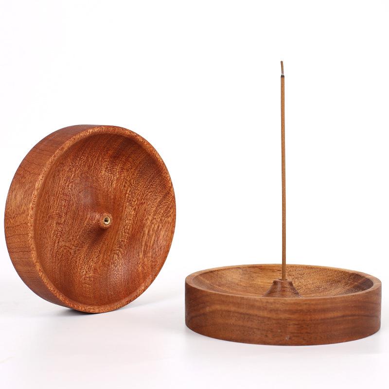 Solid Wood Incense Burner for Sandalwood & Agarwood - Zen Tea Ceremony Holder
