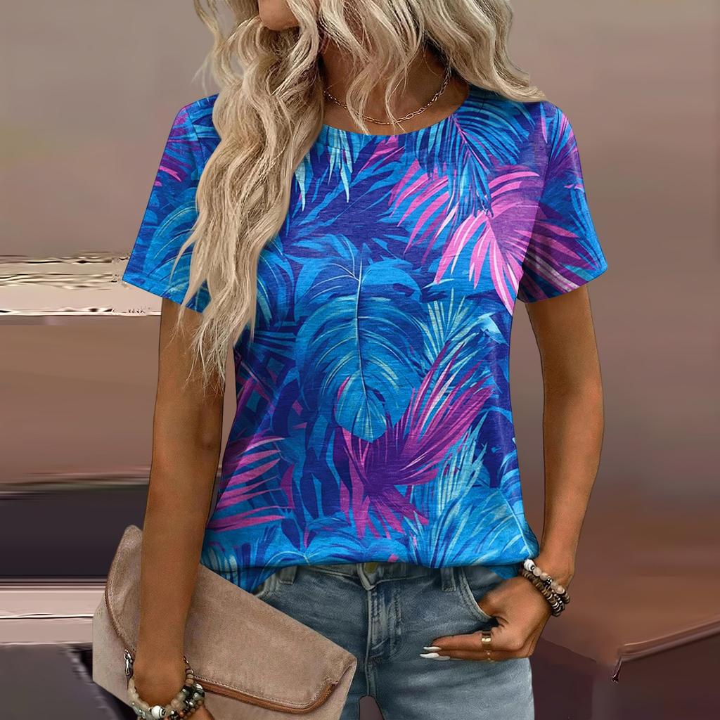 Women's Loose-Fit Fashionable Casual Printed T-Shirt