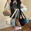 Canvas-Tasche mit großem Fassungsvermögen, neue Retro-Cord-Umhängetasche für Damen, lässige Studenten-Klassentasche
