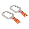 2Pcs Locking C Clamp Pliers Set Heavy Duty Woodworking Face Clamp with Rotating Pads for Welding