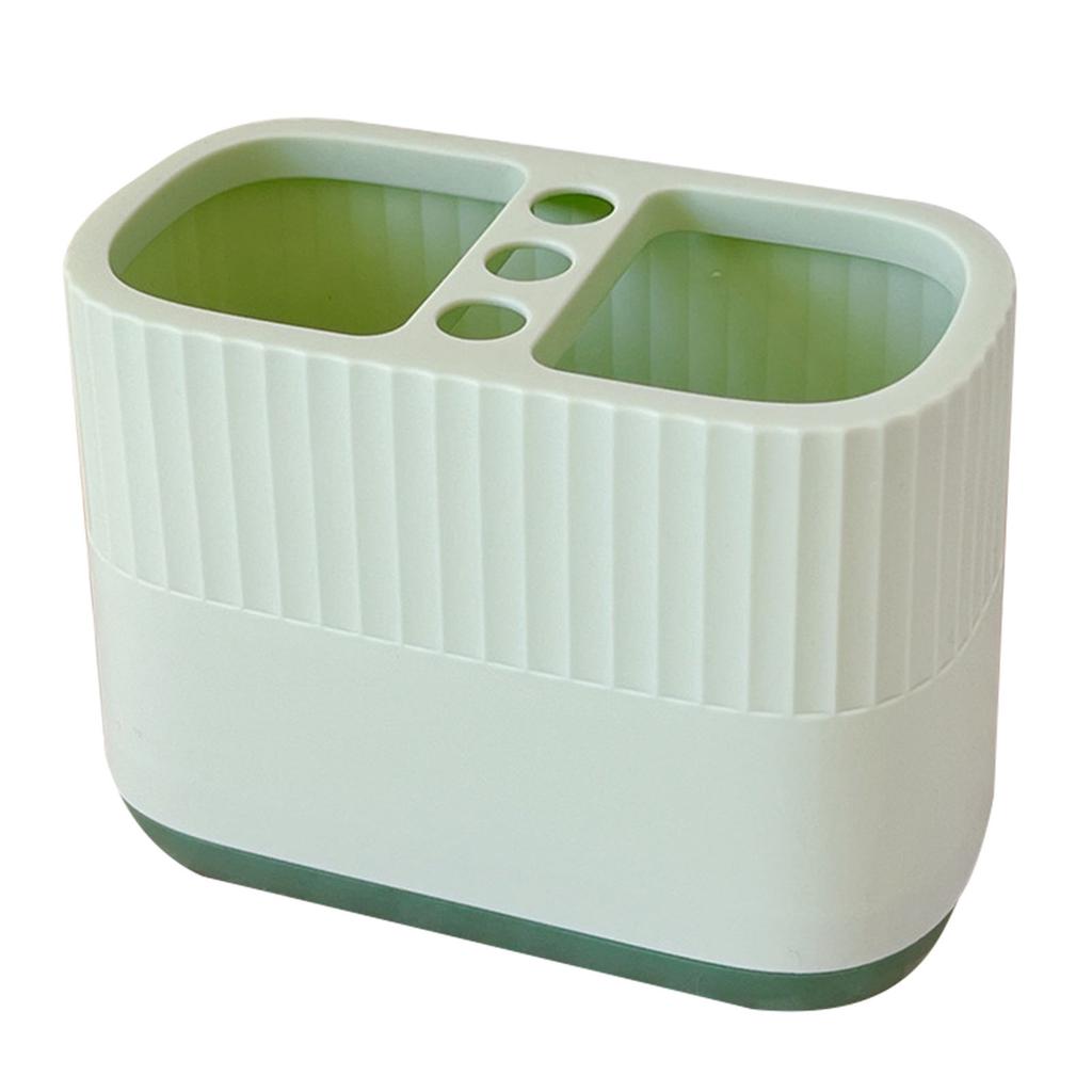 Pen Holder Large Capacity 2 Compartments Cute Cartoon Pattern Sturdy Pencil Organizer Cup for