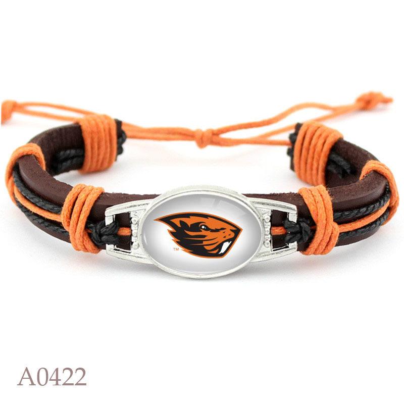 NCAA National Collegiate Athletic Association Leather Bracelet Featuring National Collegiate League
