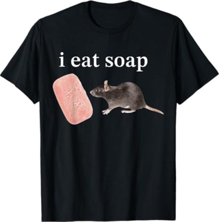 I Eat Soap Rat Funny Meme T-shirt XXL