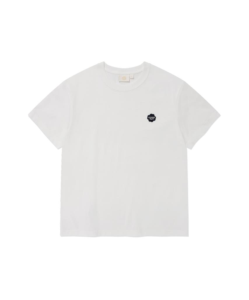 COVERNAT WOMAN Cool Cotton Small Clover Heart T-Shirt White