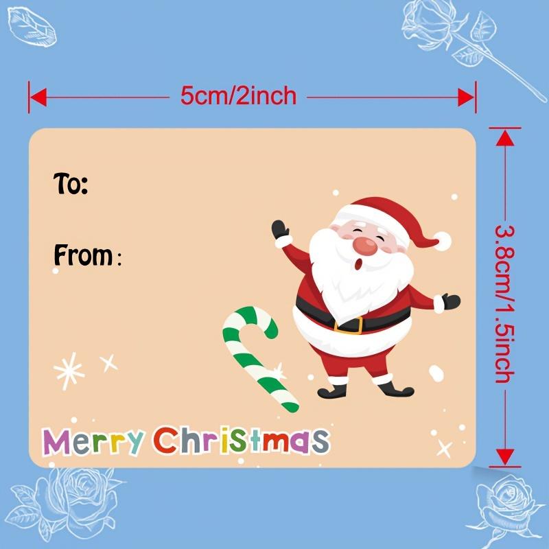 500pcs Christmas Gift Label Stickers Festive Design Snowflakes Santa Self Adhesive Sticker Holiday Presents Wrapping Decorations