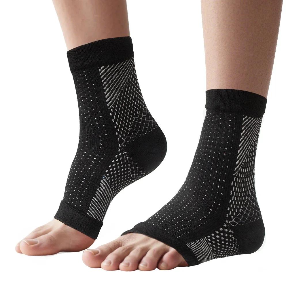 1Pair Neuropathy Socks For Women And Men,Toeless Compression Socks,Soothe Relief Compression Socks For Plantar Fasciitis