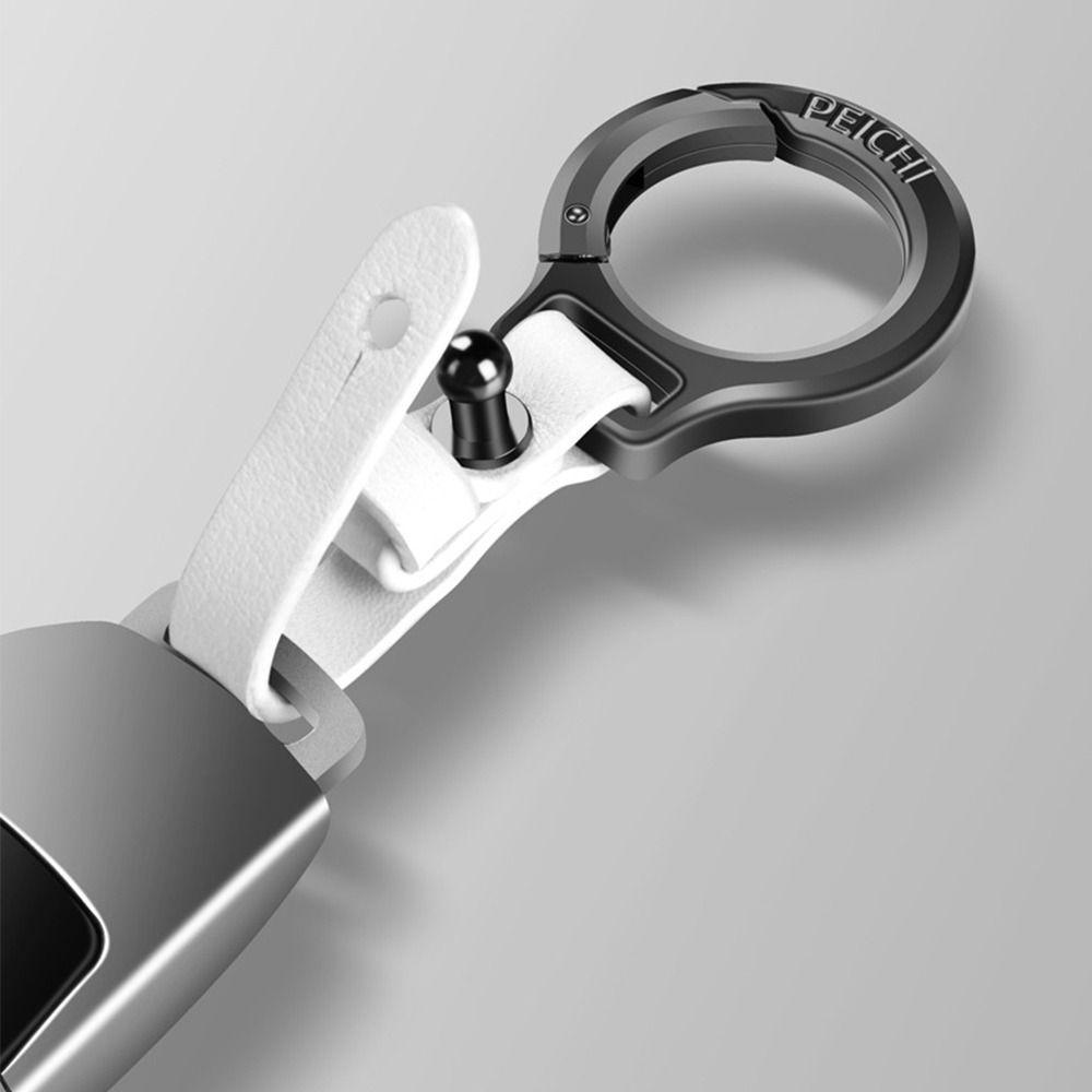 Leather Keychain Waist Belt Buckle Carabiner Car Key Holder Small Key Rings for Gift Outdoor Tool
