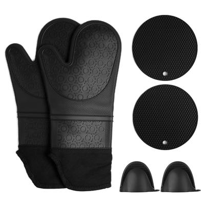 Insulation Gloves Thickened Silicone Barbecue Microwave Oven Anti Scalding Glove for Kitchen Baking