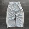 Men Women Loose Straight Side Striped Printed Casual Sports Long Pants