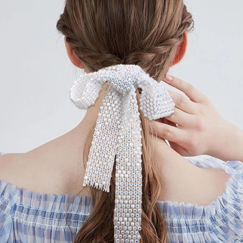Glitzer-Strass-Halsbinde, Langes Kristall-Schmales Schal für Damen