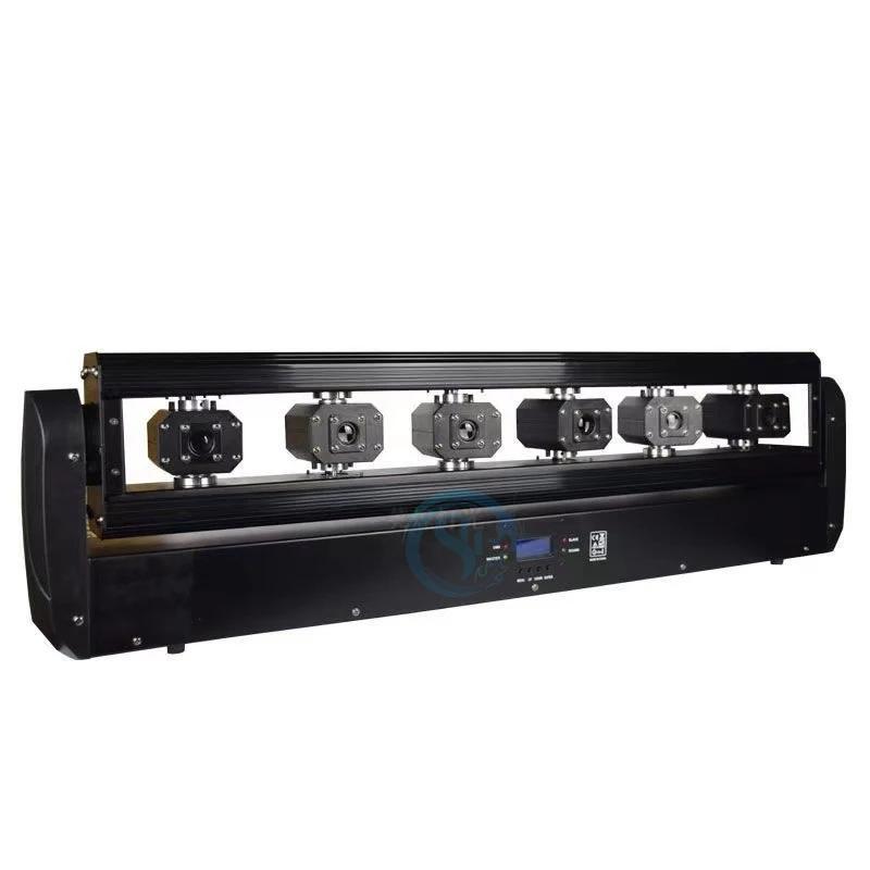 Professional DJ 6 Eyes RGB -RGB LED Beam Laser Moving Head Light DMX Mode For Stage Disco Bar NightClub Party