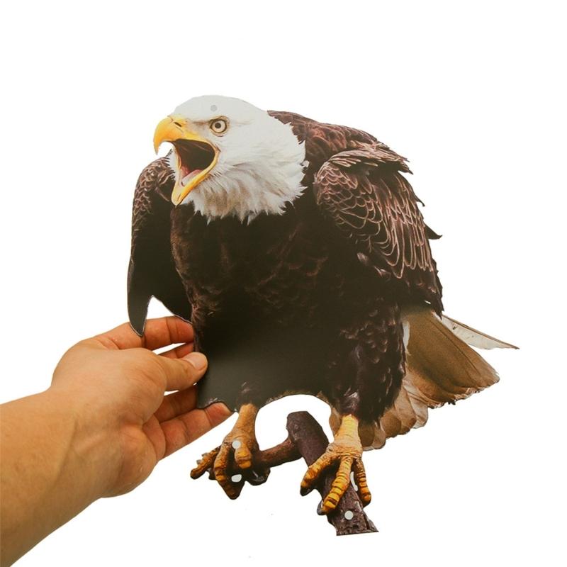Outdoor Garden Ringing Owl Shape to Deter Birds Hanging Pendant Bird Scarer Gadget with Reflective Strap for Outdoor