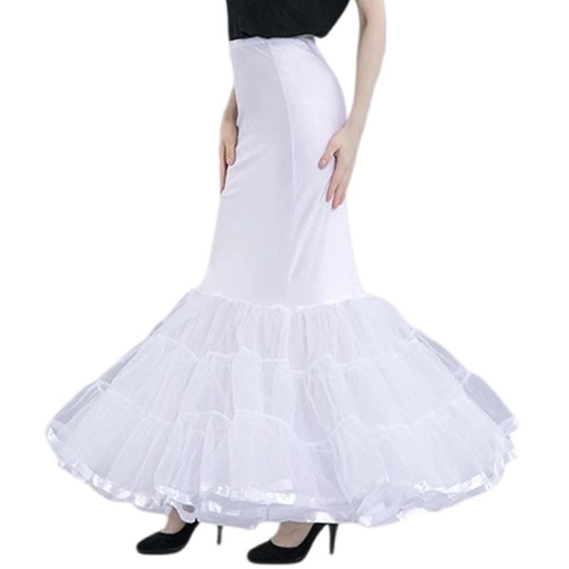 Womens Sophisticated Fishtail Underskirt Petticoat Wedding Dress Layered Tulle Slip Skirt Trumpet Crinoline for Brides 1