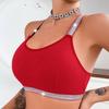 Women's Bra Underwear Beautiful Back Gathered Side Y-shaped Ribbon Outer Wear Vest Top