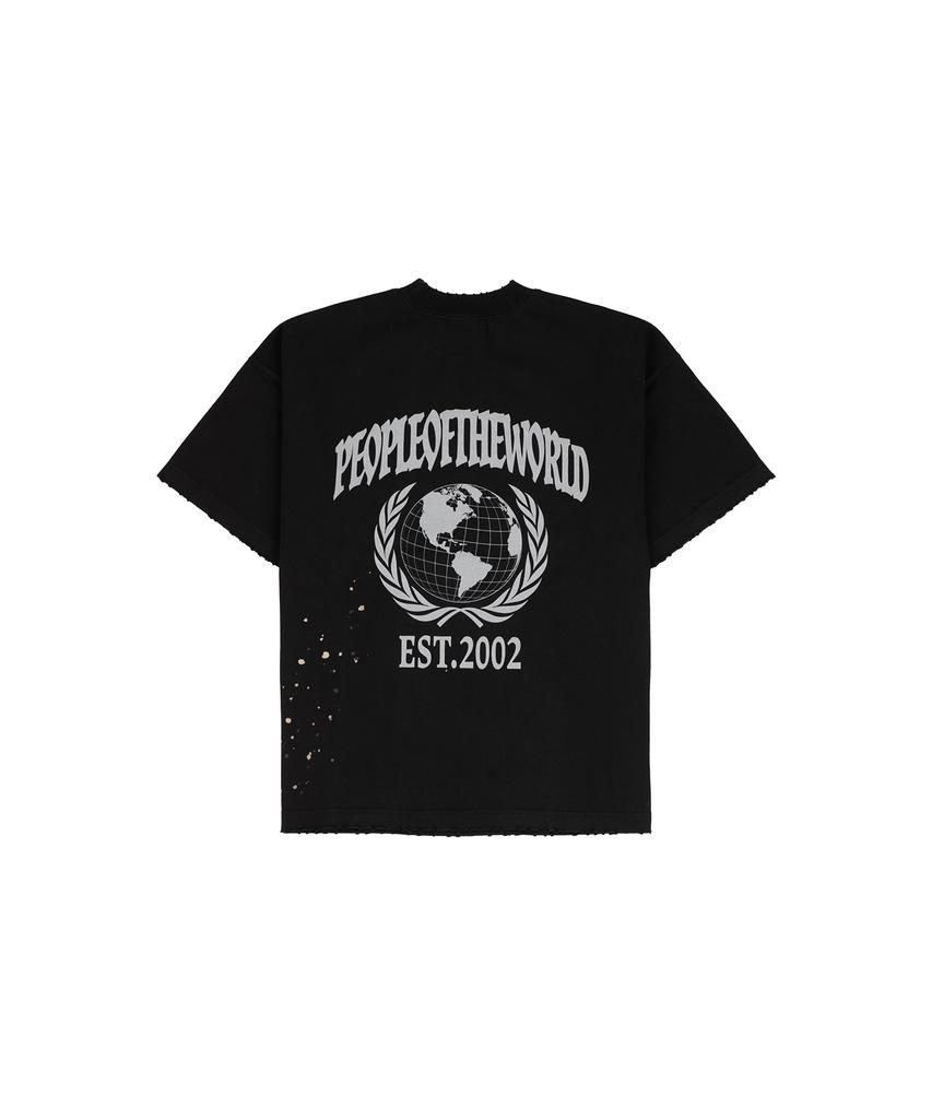 Pipeulobeudeowoldeu Hand-Painted Damaged T-Shirt_Bk