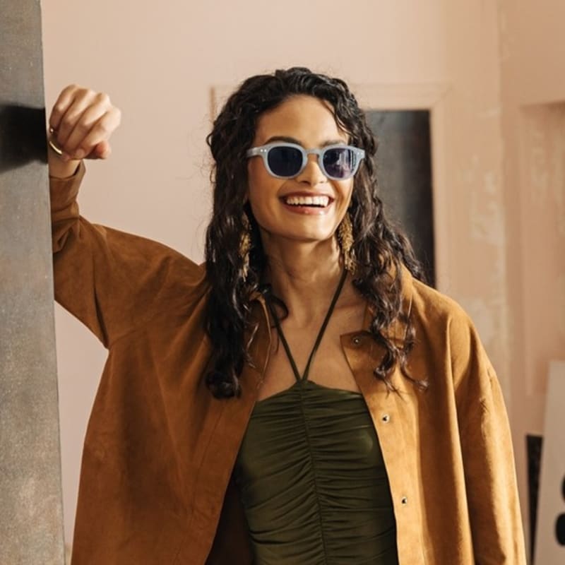 

IZIPIZI Retro Sunglasses #C Arfact Concept Washed denim