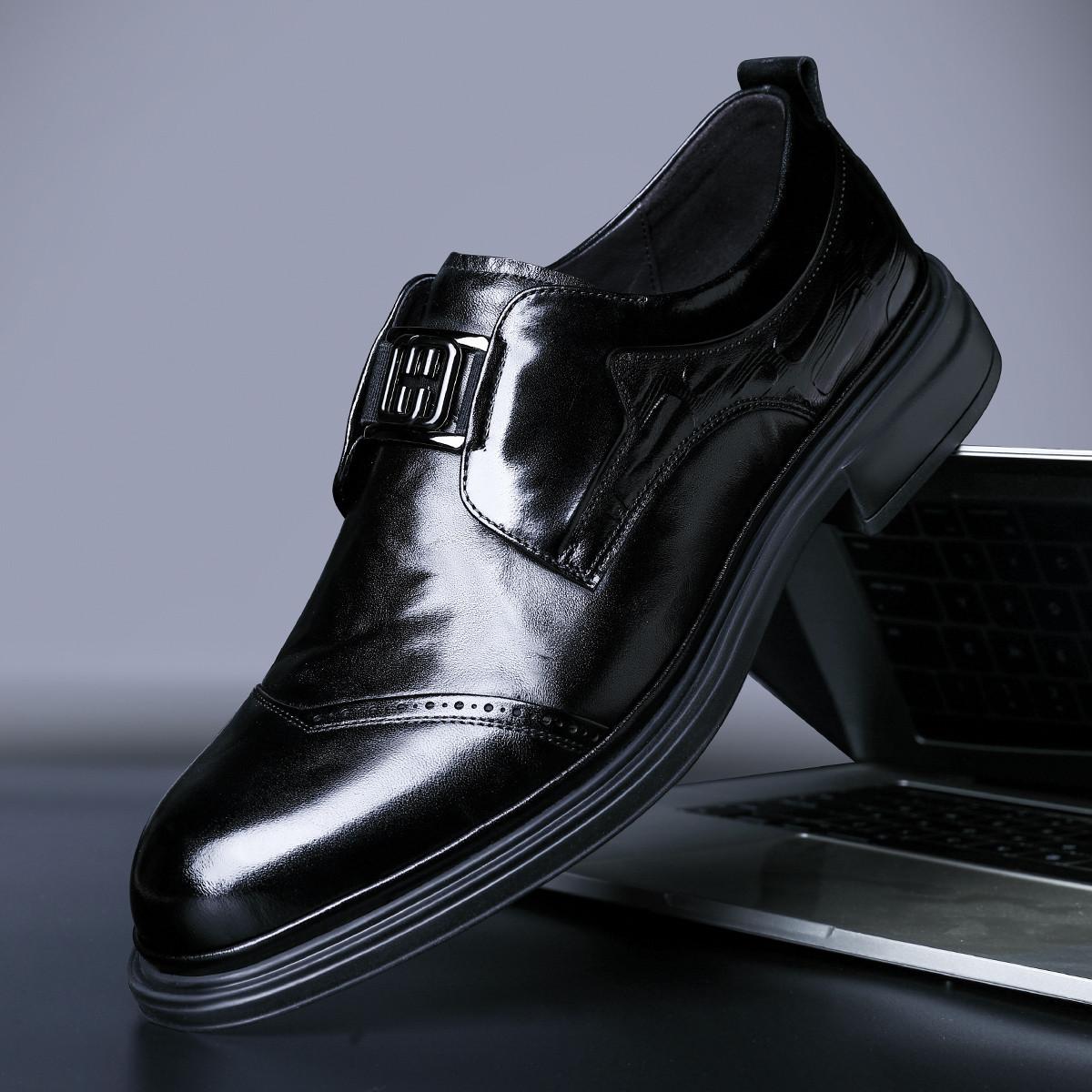 

2025 Autumn Wenzhou Leather Shoes Men s Dress Business Advanced Sense Leather Men s Shoes Lazy One Pedal Brown Derby Shoes 43