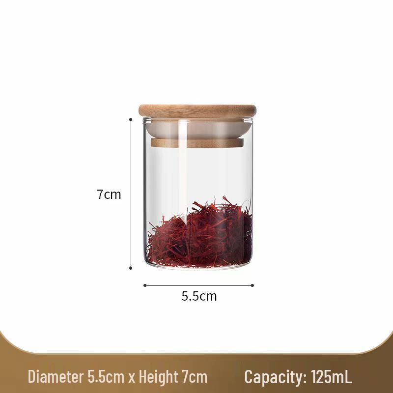 Borosilicate Glass Storage Jar with Bamboo Lid for Cereals, Grains, and Coffee Beans