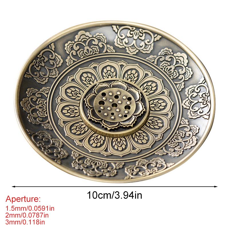 1Set Lotus Fragrance Insertion Meditation Zinc Alloy Home Furnishing Incense Burner Plate Fragrance Fragrance Tray Yoga