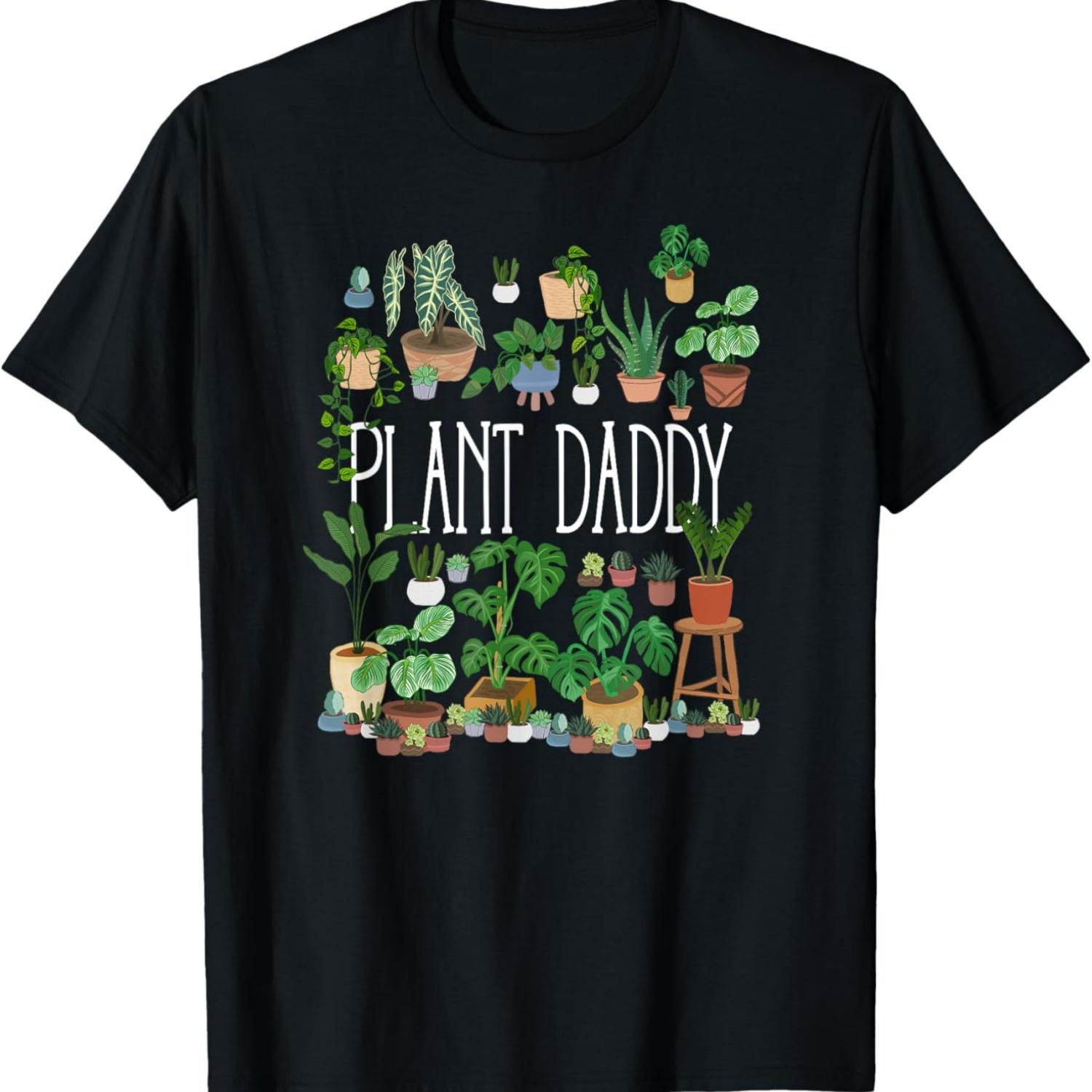 Potted Plant Daddy Dad Father T-Shirt S чёрный