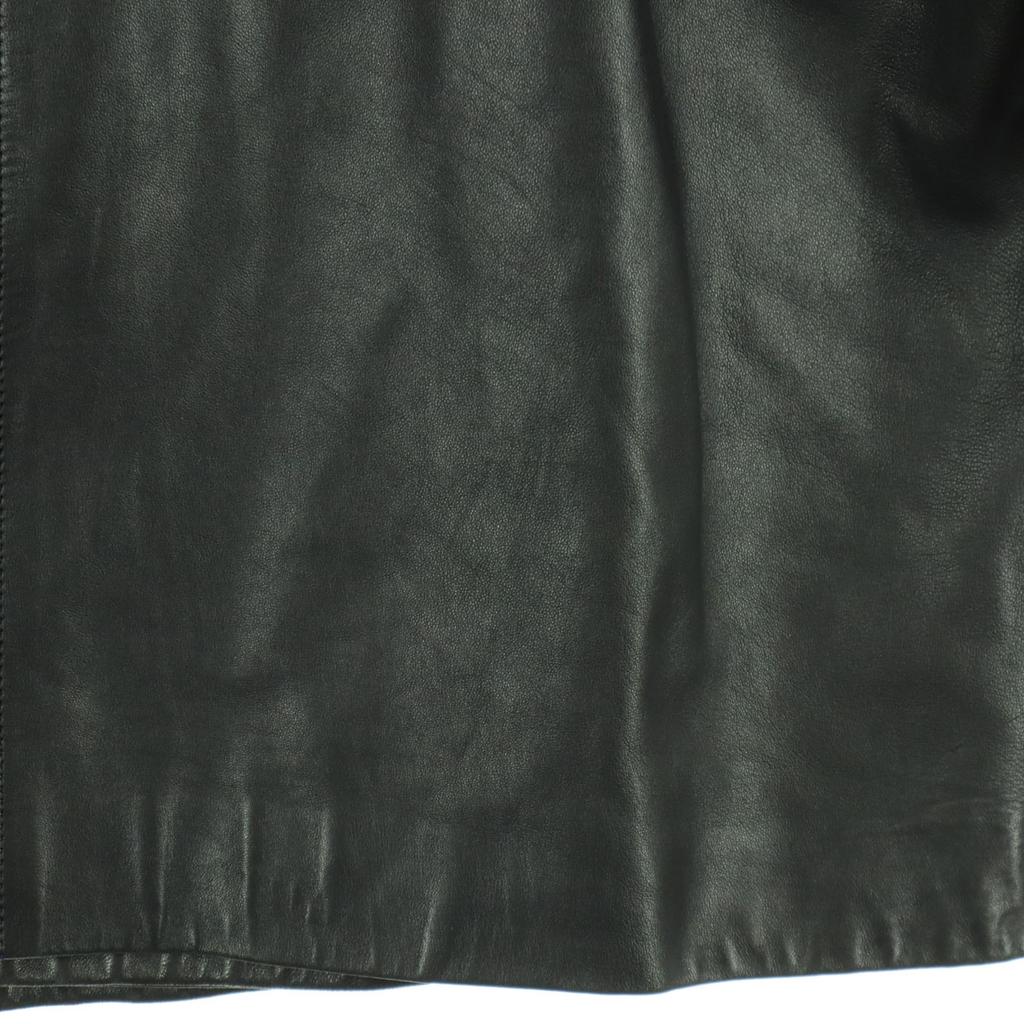 PINORECLUB Veste en cuir longue à manches longues double boutonnage 11 noir Hommes D'occasion