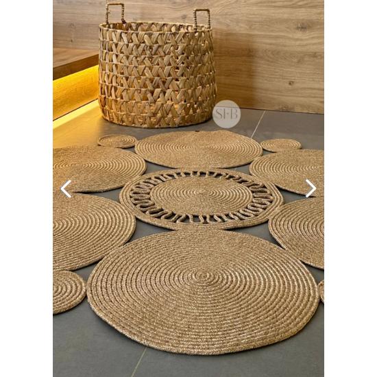 Covor din iută 100% reală, preș, covor de bucătărie, covoraș de baie, covor, covor, covor pentru sufragerie, covoraș pentru balcon