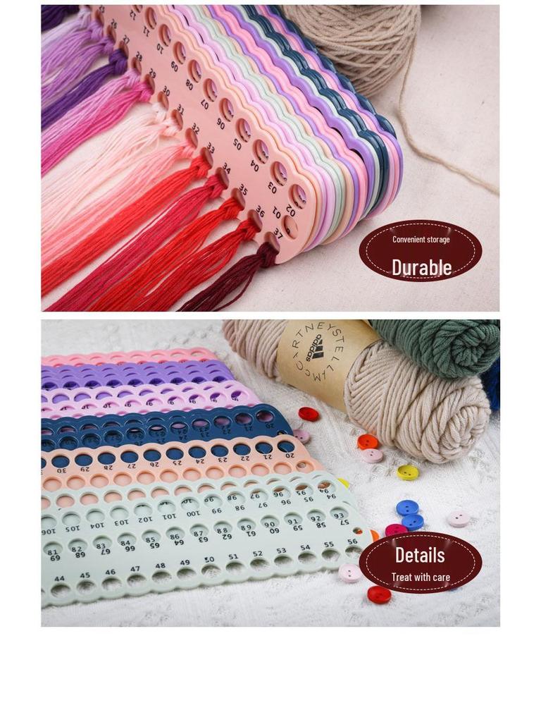 Colored Plastic Thread Organizer for Cross Stitch & Embroidery Floss Management