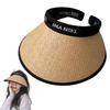 Beach travel sun visor hat for women wide brim UV protection breathable open top summer cap for hiking fishing cycling