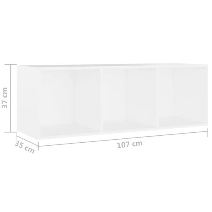VidaXL Ensemble de meubles TV, 3 pcs Blanc Aggloméré.