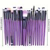 Deluxe 20Pcs Eye Makeup Brush Collection Perfect for Eyeshadow and Eyebrow with Professional-Grade 