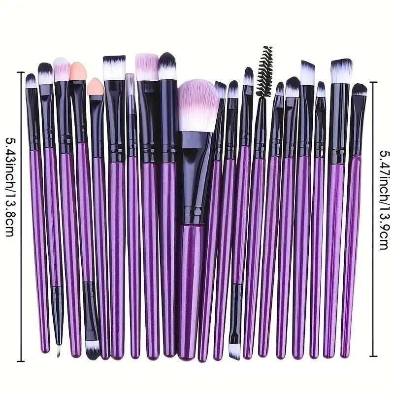 Deluxe 20Pcs Eye Makeup Brush Collection Perfect for Eyeshadow and Eyebrow with Professional-Grade