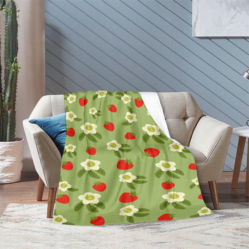1PC Food Elements printed blanket, all season lightweight home office outdoor nap multifunctional blanket A1