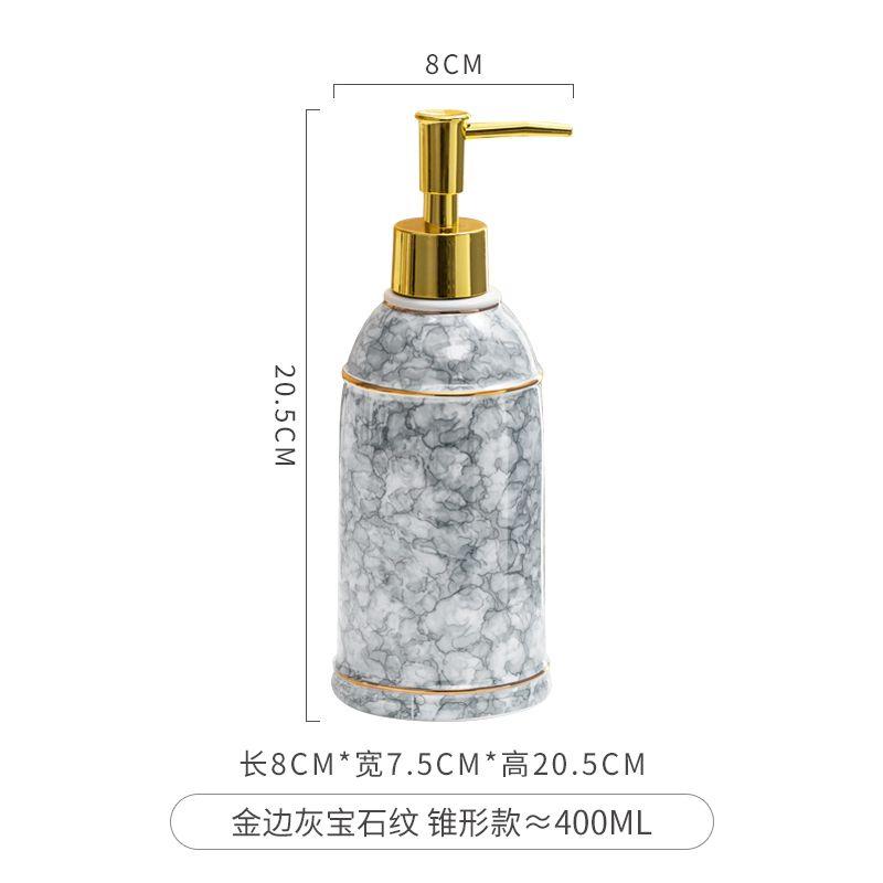 Ceramic Hand Sanitizer Bottle Nordic Press Soap Dispenser Bathroom Accessories Shower Gel Shampoo Moisture Bottle Home Decor New
