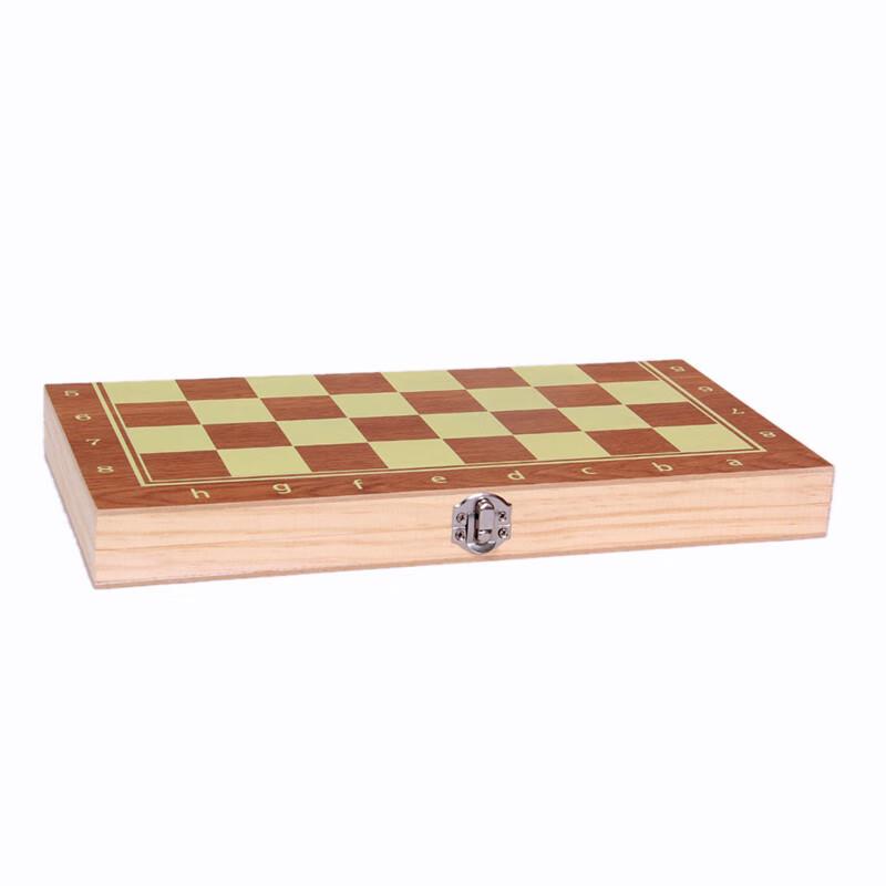 Brangdy 3-in-1 Wooden Non-Magnetic Chess & Board Game Set
