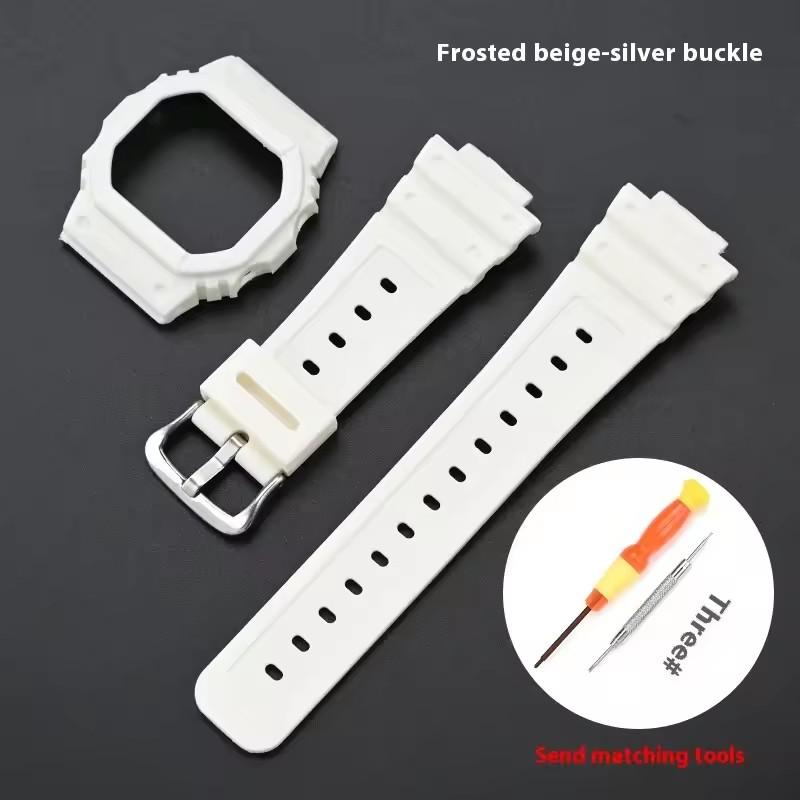 Rubber Resin Strap Case for Casio G-Shock DW-5600 GW-M5610 GW-B5600 G-5600 Men Women Replacement Bracelet Watch Accessories Band